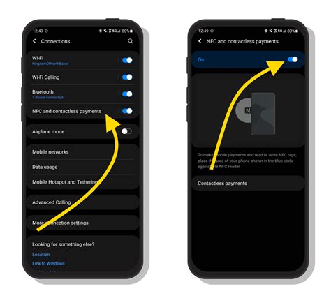 nfc on Android phone setting